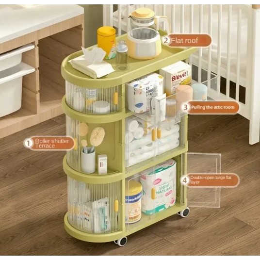 PRELOVED - Lemari Baju Bayi Lipat Baby Stuff Korea | Rak Troli Susun Penyimpanan Dengan Roda