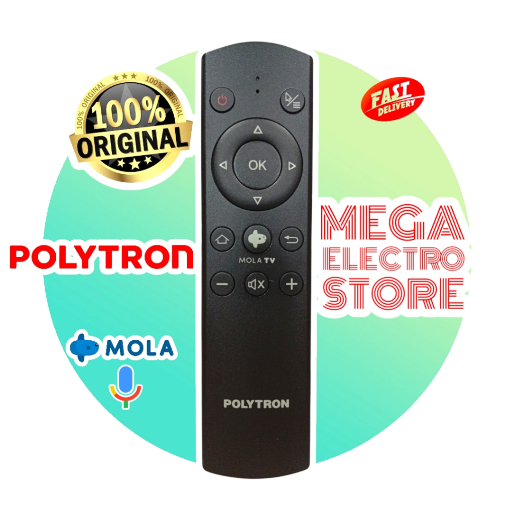 REMOTE MOLA TV POLYTRON SMART ANDROID ORIGINAL BLUETOOTH