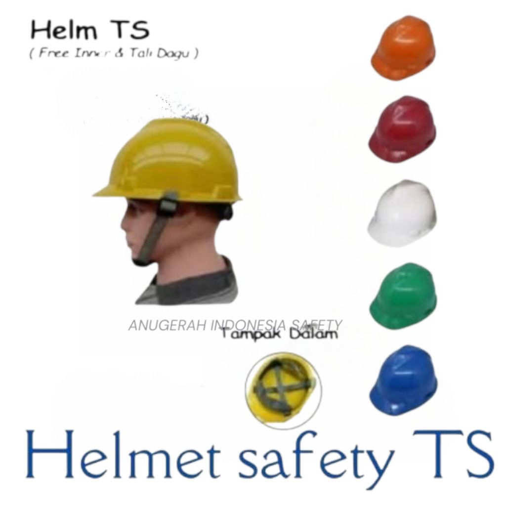 HELM SAFETY PROYEK LENGKAP + INNER STRAPON + TALI DAGU KOMPLIT MURAH