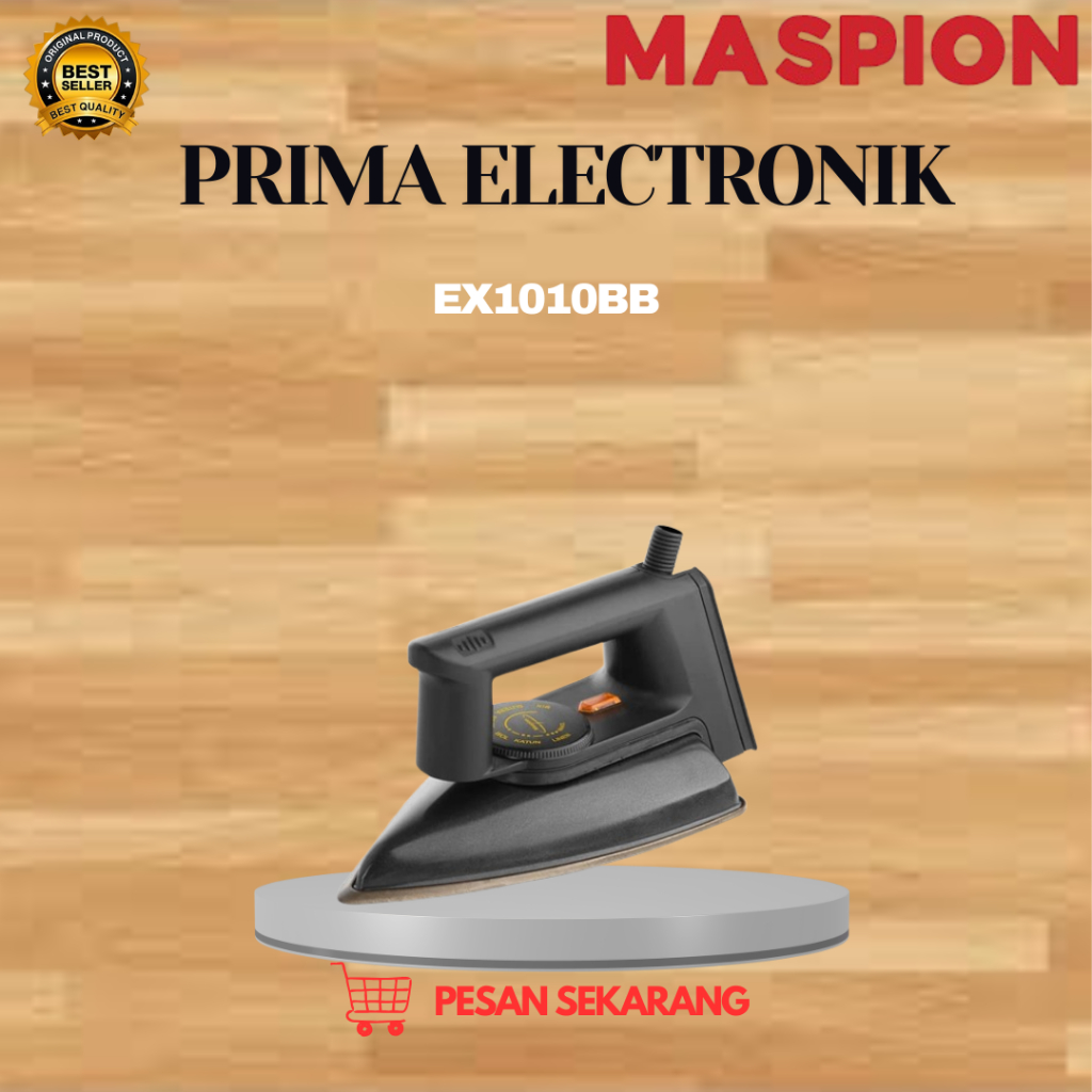 MASPION SETRIKA EX 1010BB SETRIKA LISTRIK/ EX1010BB/ EX 1010 BB /EX-1010BB/SETRIKA ORIGINAL GARANSI