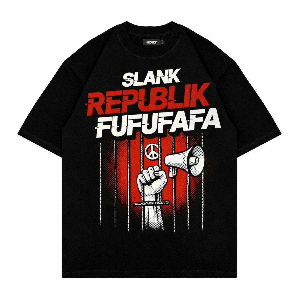 Kaos distro pria & wanita / Baju musik / T-shirt unisex SLANK REPUBLIK FUFUFAFA Edition Cotton combe