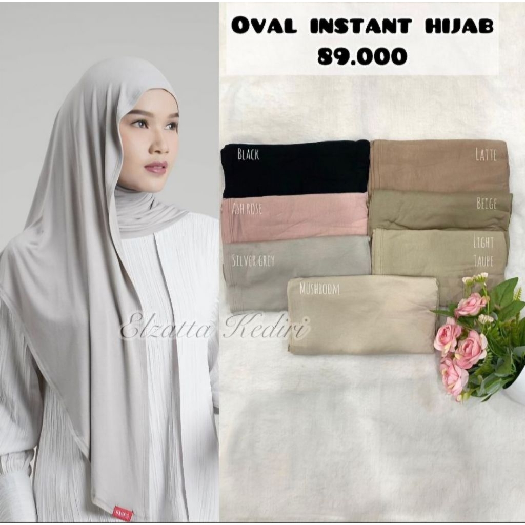 Pashmina Oval Instan Hijab Dauky