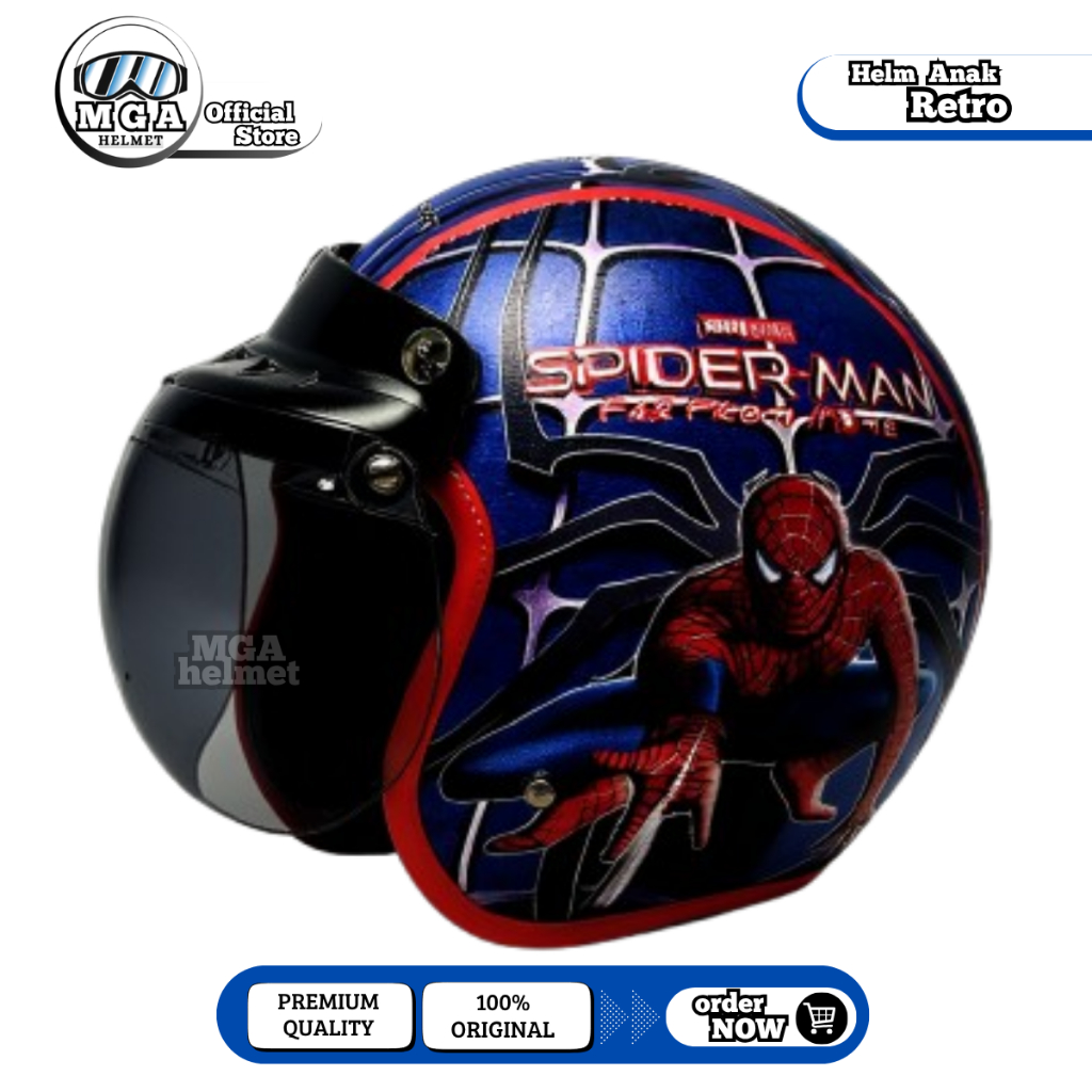 helm anak bogo karakter cewek cowok/ helm motor anak untuk usia 2-6 tahun