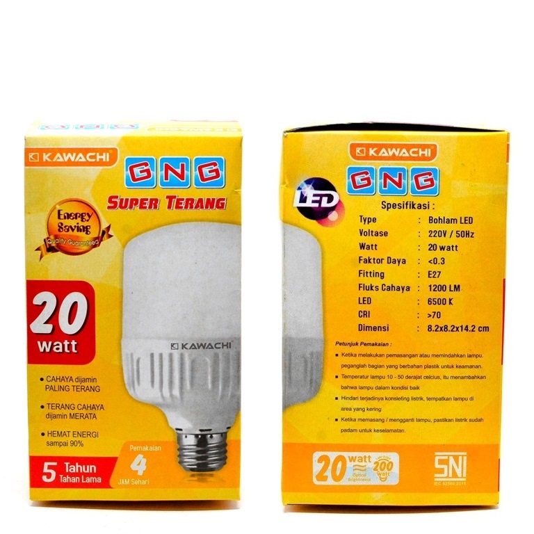 Lampu Tabung 20w Led Kapsul 20 Watt Sni Garansi Paling Terang Termurah Capsule Capsul Kawachi Gng Pu