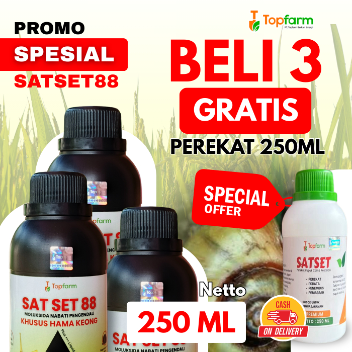 Spesial Promo Beli 3 Gratis Perekat 250 ML - Obat Hama Keong - Pengendalian Hama Keong Tanaman Padi 
