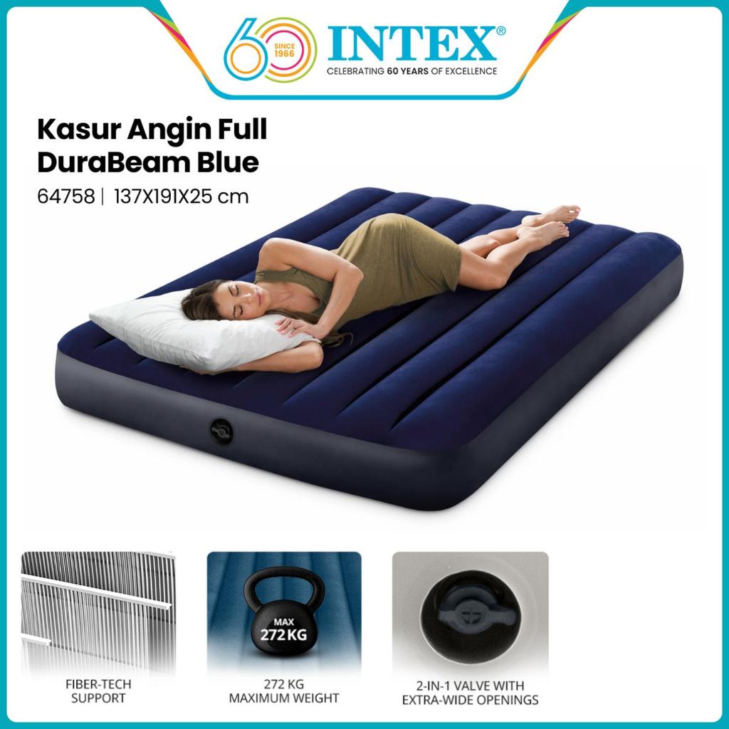 INTEX Kasur Angin Durabeam Queen Biru Furniture 64758 Kasur angin intex 64757