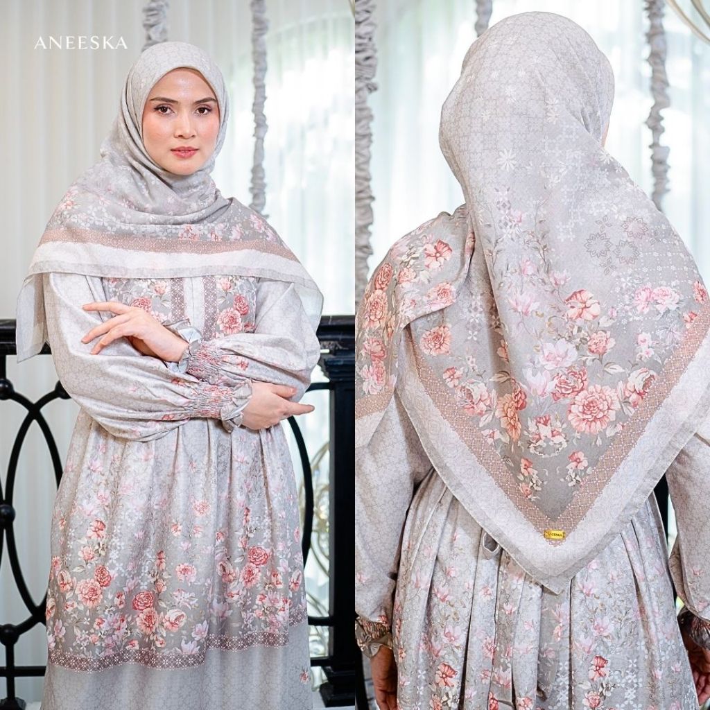 [RAMADHAN COLLECTION] Oriana x Aneeska Scraft Qamra Aneeska | Premium Kerudung Syar'i Ibu | Sarimbit