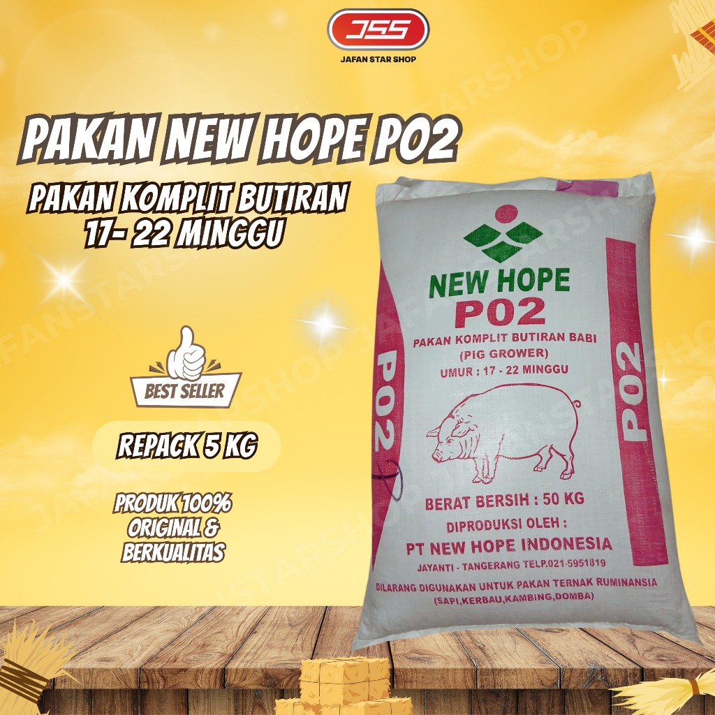PO 2 New Hope Pakan Babi Pur Ayam Untuk Anak Ayam Bangkok (5 kg)