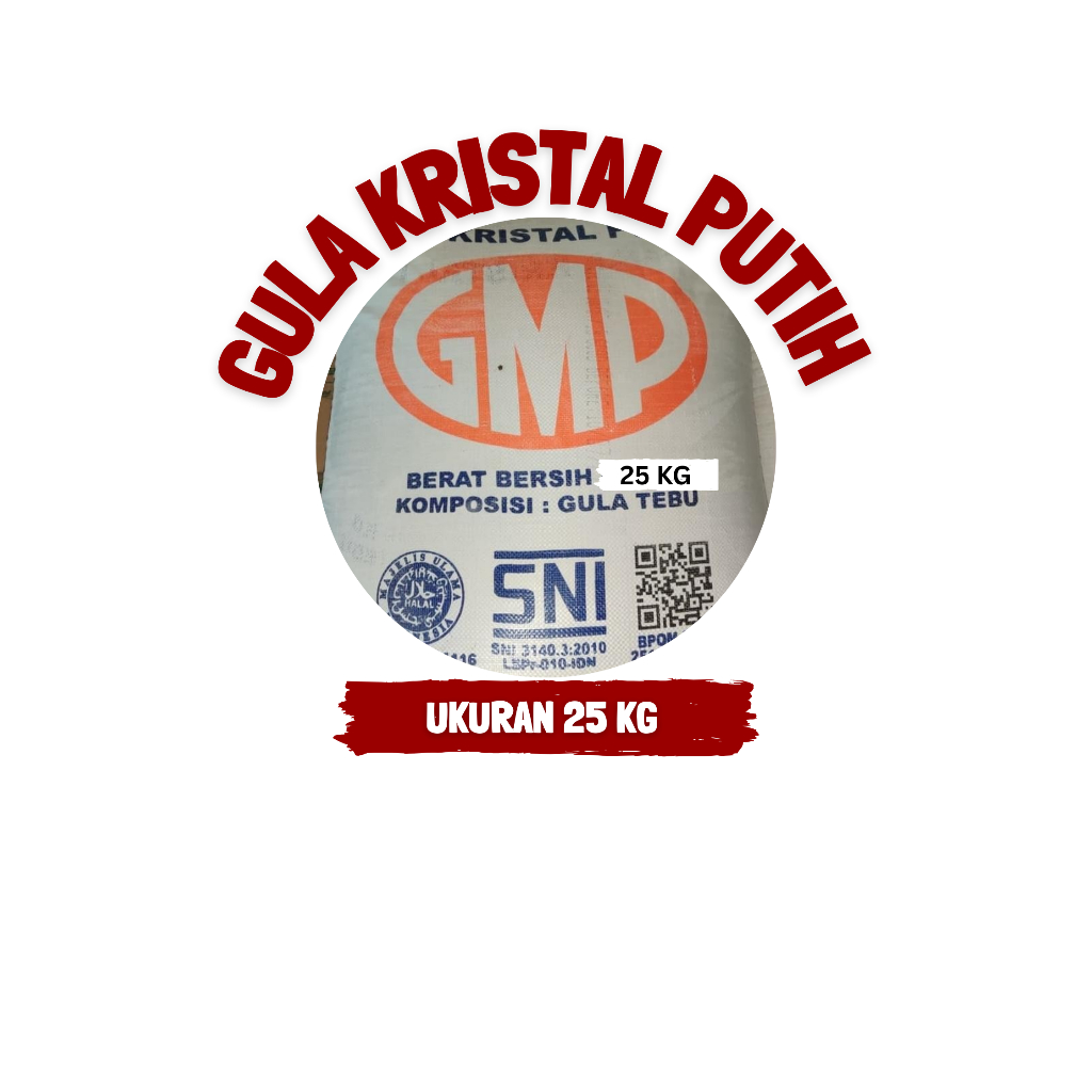 BisaInstan- Gula Putih GMP 25 kg Repack Original Takaran Pas