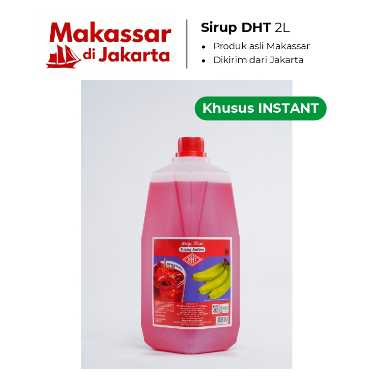 [KHUSUS INSTANT] Sirup DHT Makassar 2Liter Sirup Pisang Ambon