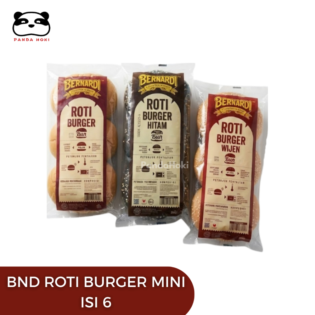 Bernardi Roti Burger Polos / Roti Burger Mini / Roti Burger Wijen / Wijen Hitam