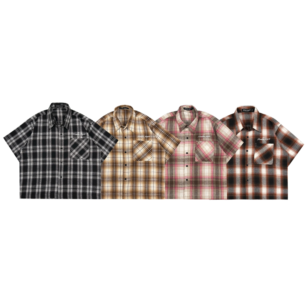 WORKSHIRT FLANEL NEO CROP BOXY MOODDAY PROJECT