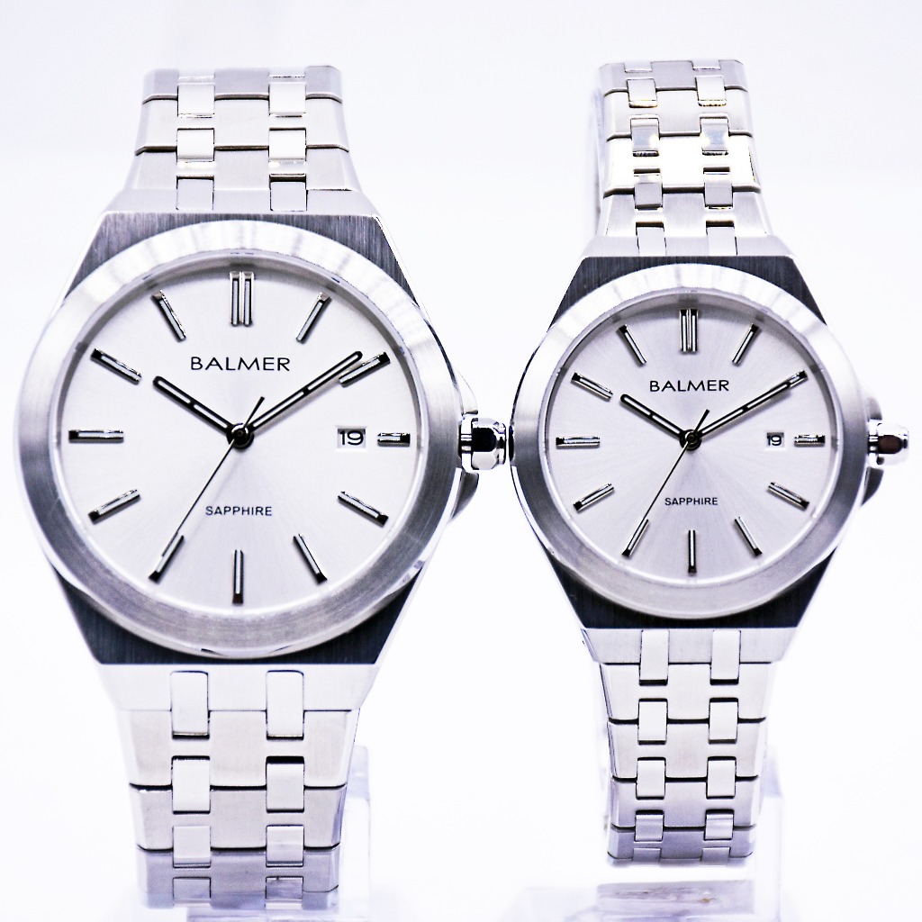 BALMER COUPLE B.2710M & B.2710L - JAM TANGAN COUPLE BALMER STAINLESS STEEL ORIGINAL