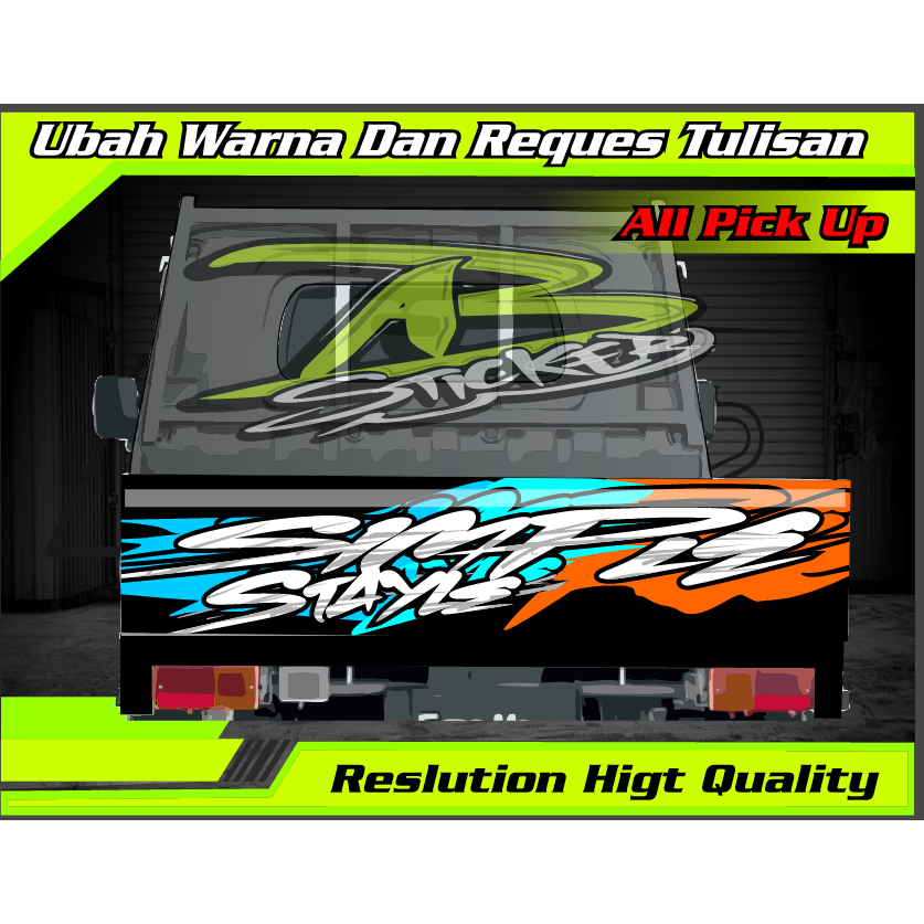 Stiker decal pintu belakang grandmax | semua mobil pick up