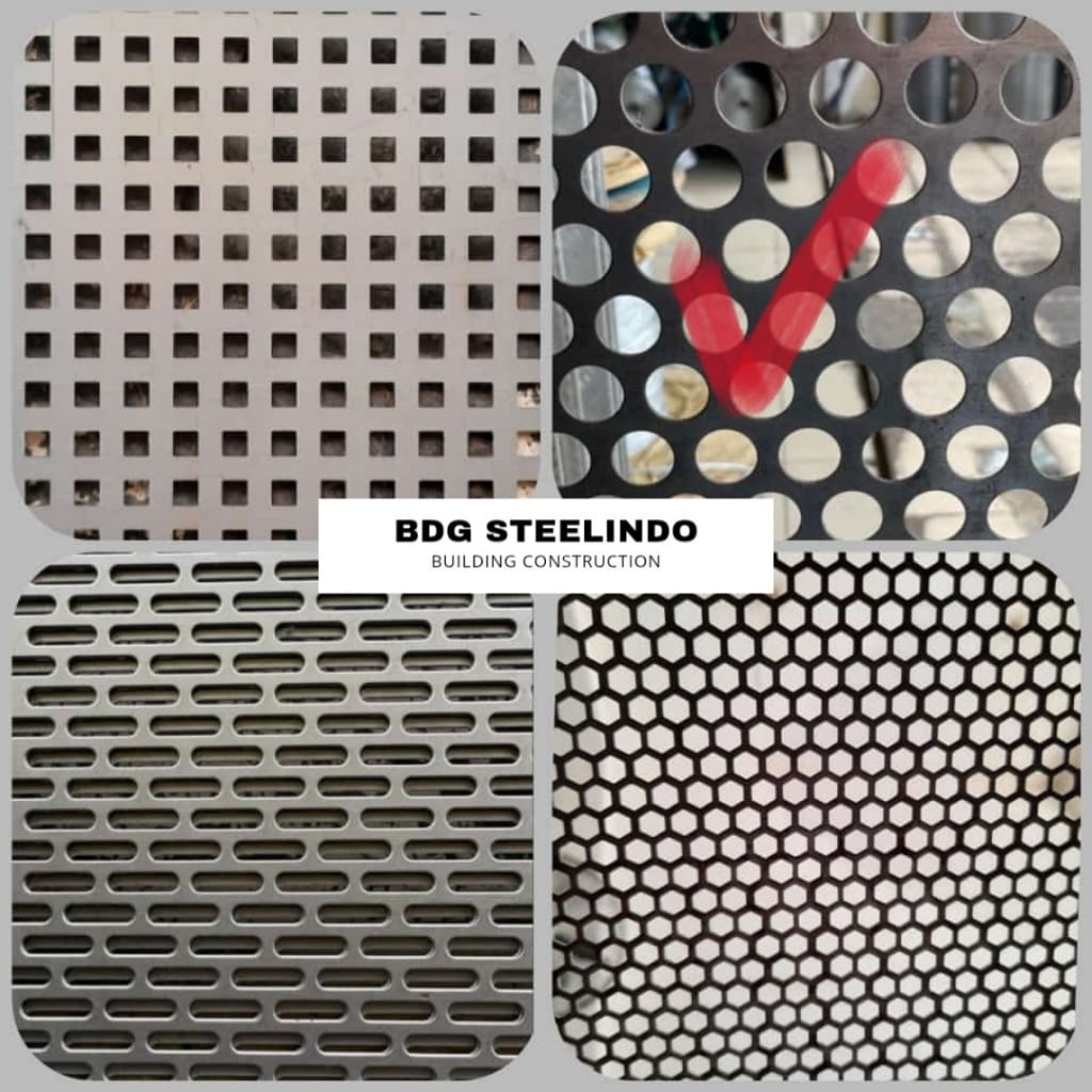 Plat Lubang Bulat / Perforated Metal Besi Pelat Lobang