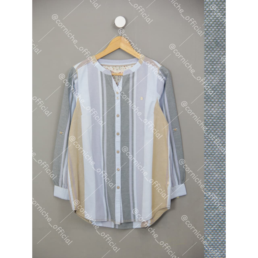 Corniche Shilla Blouse Biru Tua - TI231937