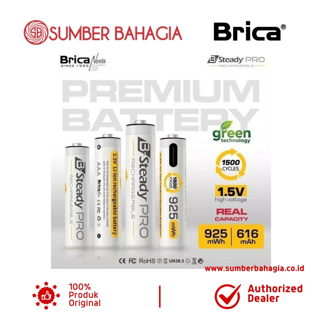 BRICA B-Steady Pro AAA Rechargeable 1.5V Battery