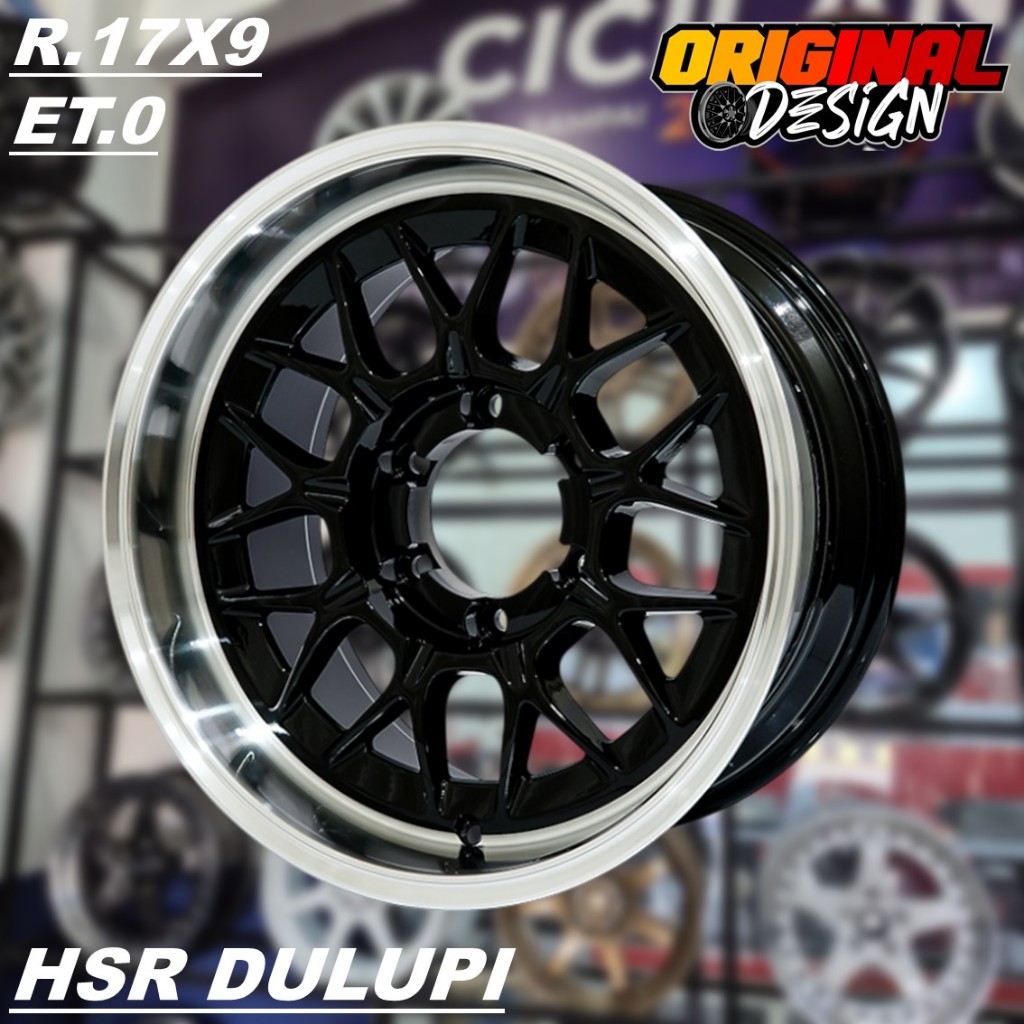 Pelek Mobil Ring 17 Lubang Baut 6 HSR DULUPI R17 Untuk FORTUNER, PAJERO, HILUX, Dll
