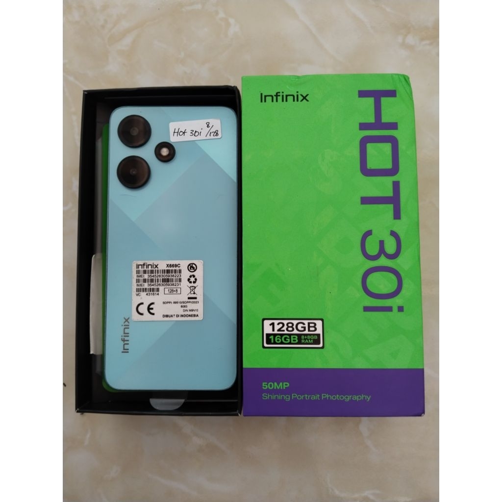 Infinix Hot 30i 8/128 second fullset