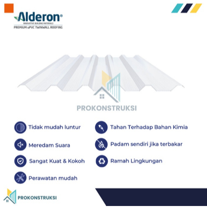 Atap Alderon Transparan TP / Alderon Polycarbonate