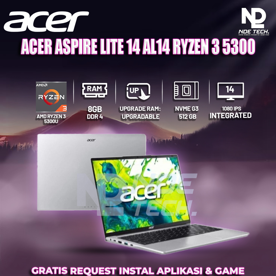 ACER ASPIRE LITE 14 AL14 RYZEN 3 5300