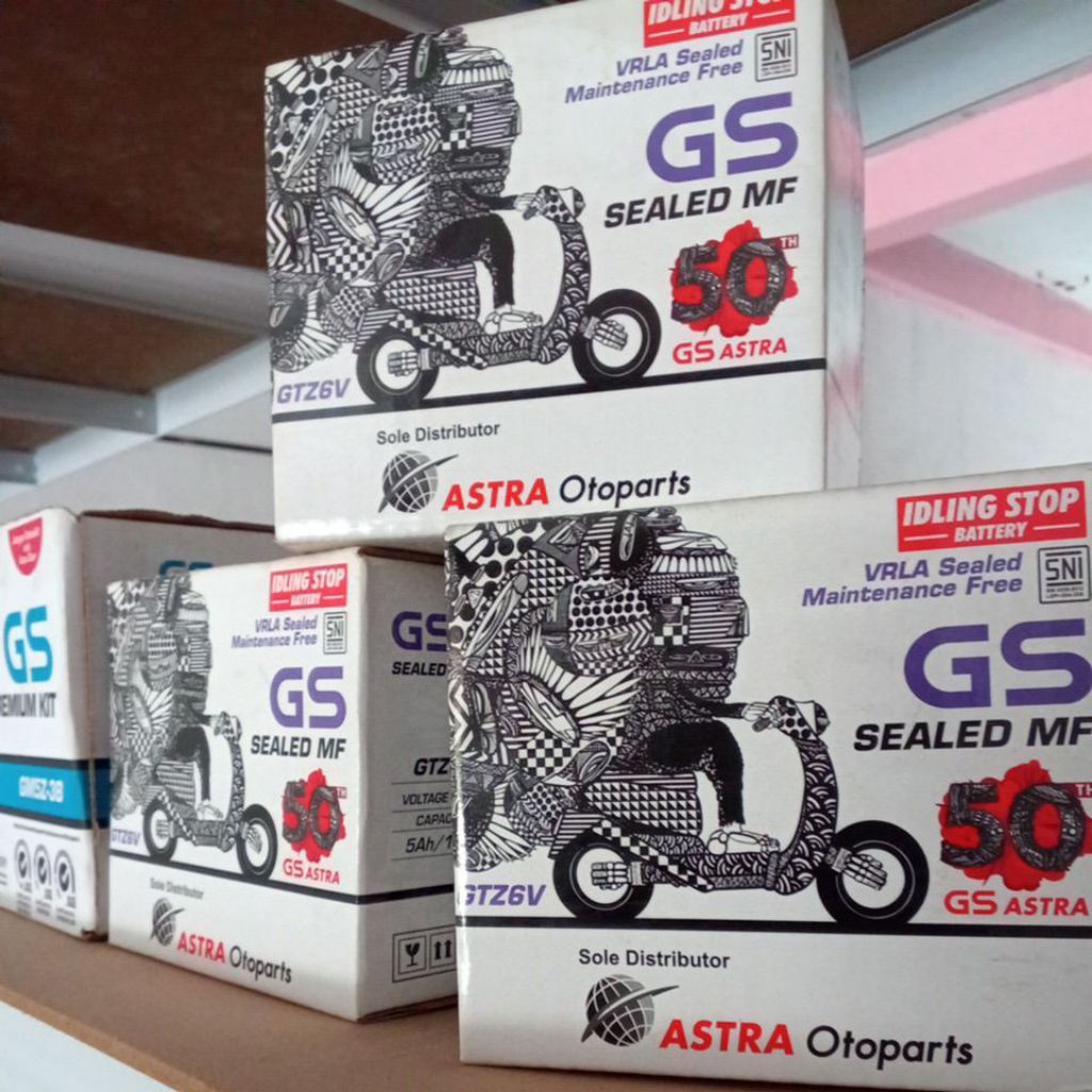 BATERAI/AKI KERING ~ GS SEALED MF~ 12V/5Ah/10Hr