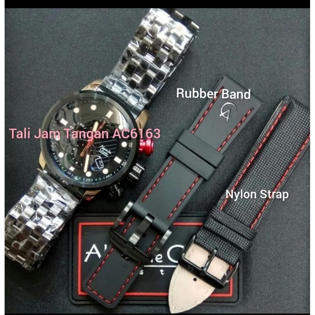 STRAP KULIT TALI JAM TANGAN ALEXANDRE CHRISTIE  ORIGINAL 20 MM 22 MM AC6575 AC 6163 AC 6550