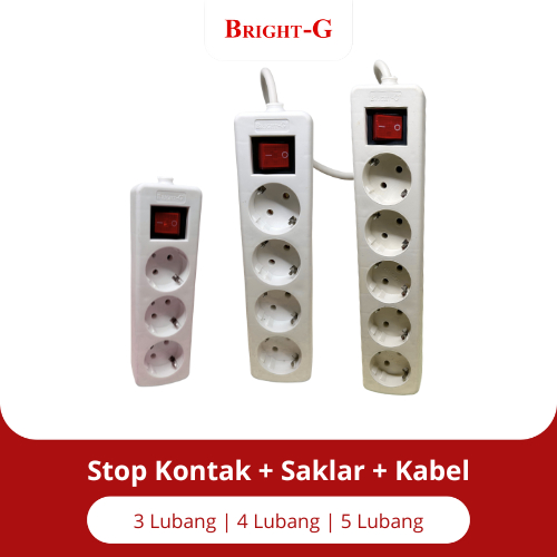 BRIGHT-G Stop Kontak  3 4 dan 5 Lubang BRIGHT G