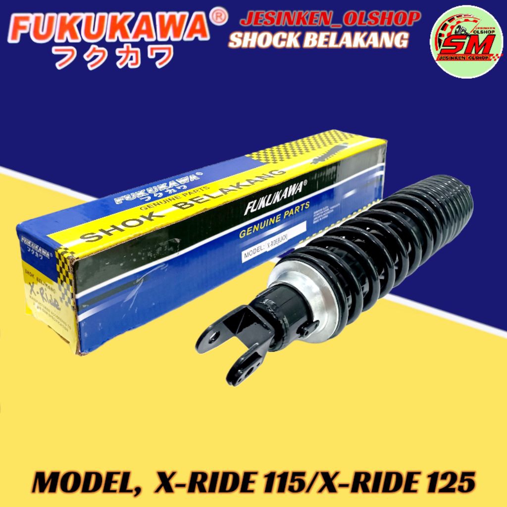 Shock Shockbreaker Belakang (Hitam/Putih) X-RIDE/X-RIDE 125 Fukukawa