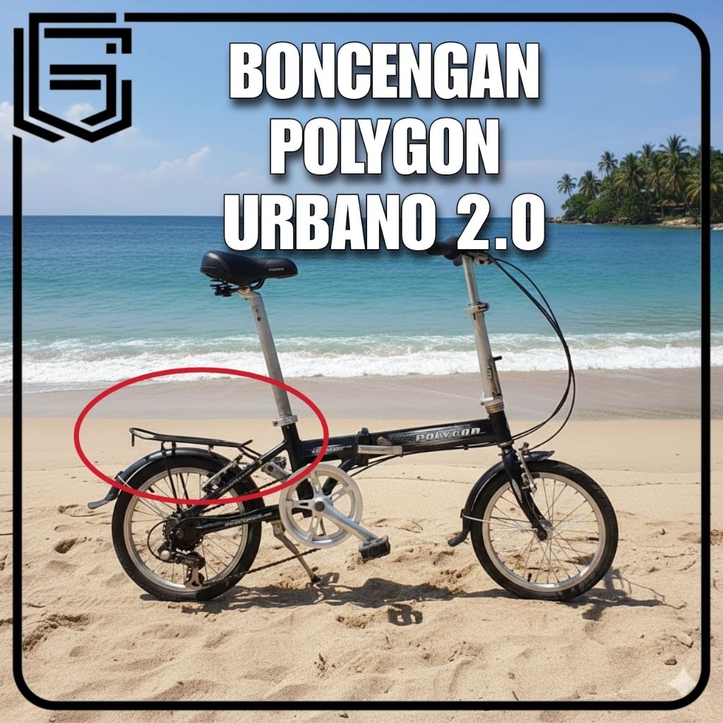 Boncengan Seli Sepeda Lipat Polygon Urbano 2.0 Original Copotan