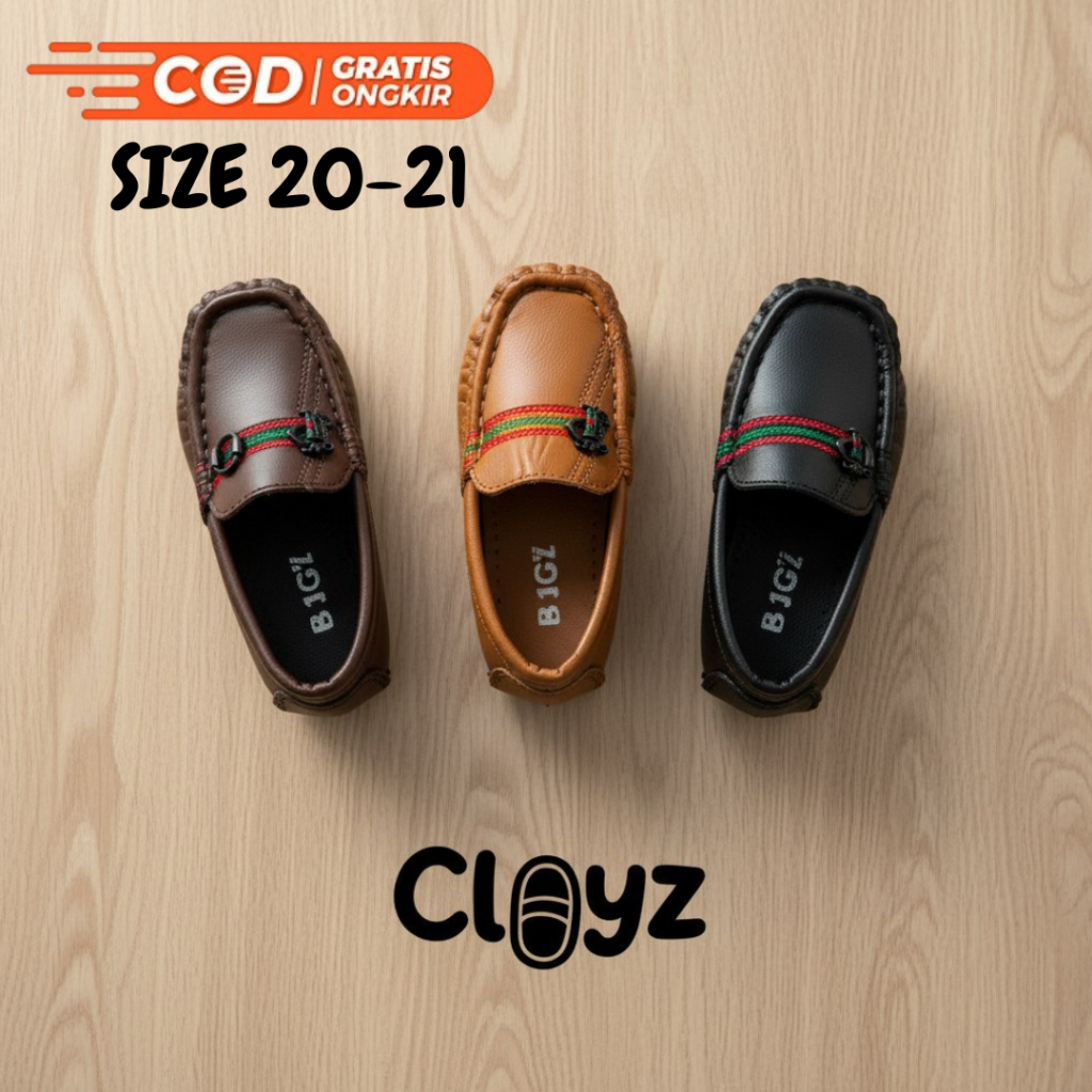 Sepatu Pantofel Anak Import SIZE 20-21 GLORYKIDZ SHB452 Loafers Pansus Bayi Laki Laki Formal