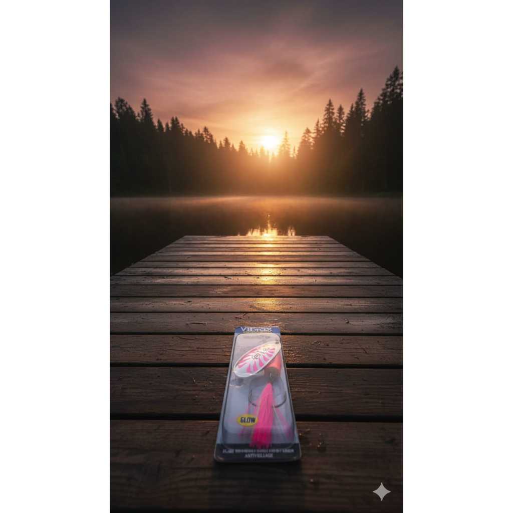 LURE / UMPAN BLUE FOX VIBRAX GLOW SKIRT & BELL 18gram GLOW IN THE DARK