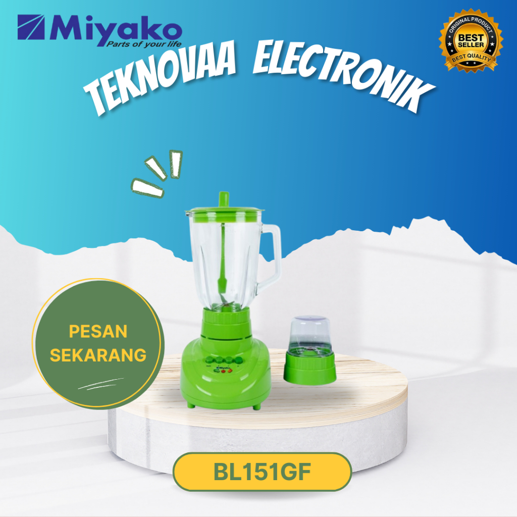 MIYAKO BLENDER KACA BL 151GF 2IN1/BL151GF/BL151 GF/BL-151GF/BL-151 GF/ORIGINAL MIYAKO/GARANSI RESMI
