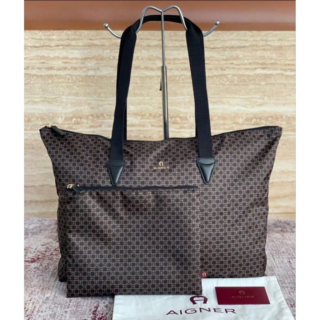 supersale Aigner logo tote