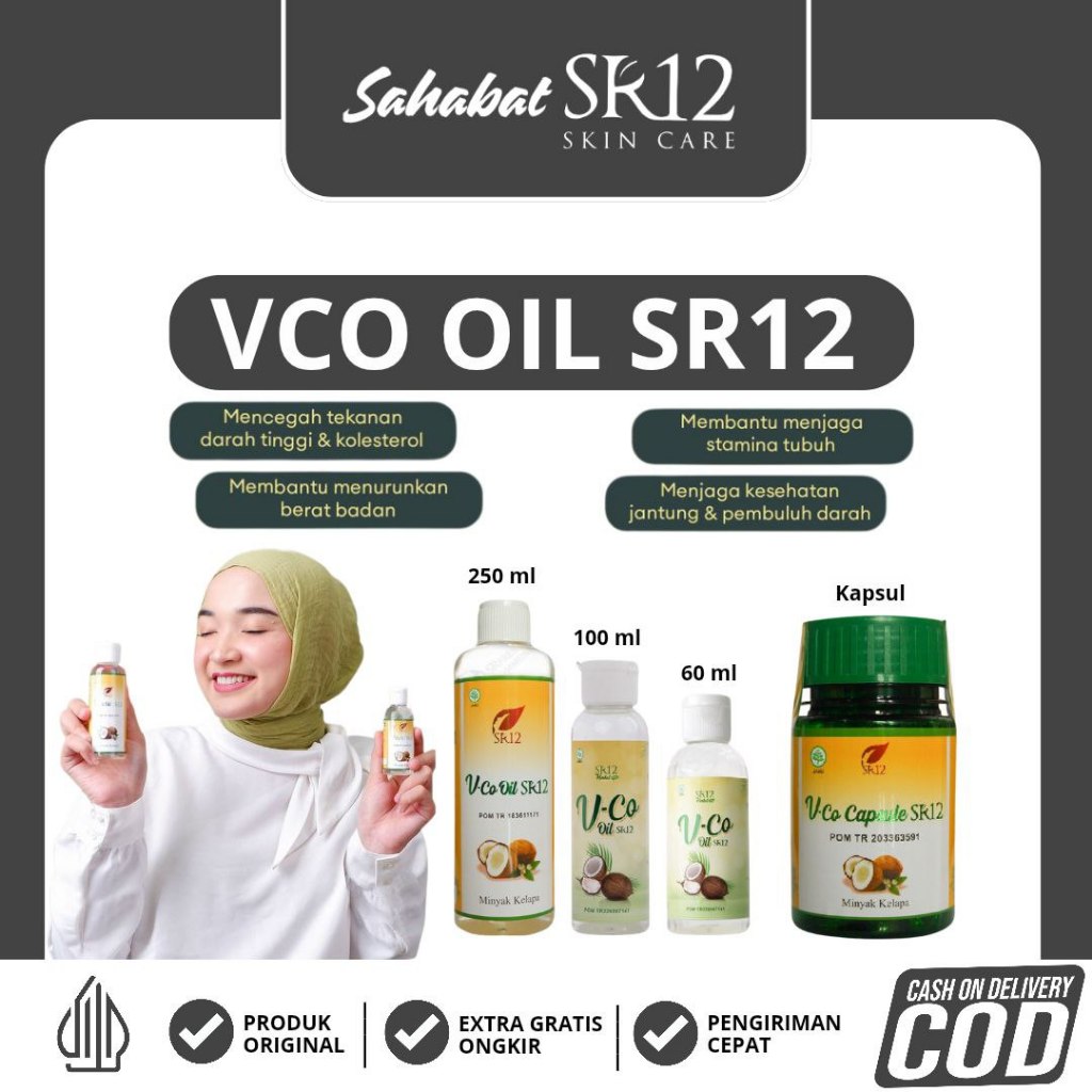 VCO SR12 Ruam Popok / Minyak Bayi / Biang Keringat Minyak Kelapa  Bayi / Obat Eksim Bruntusan
