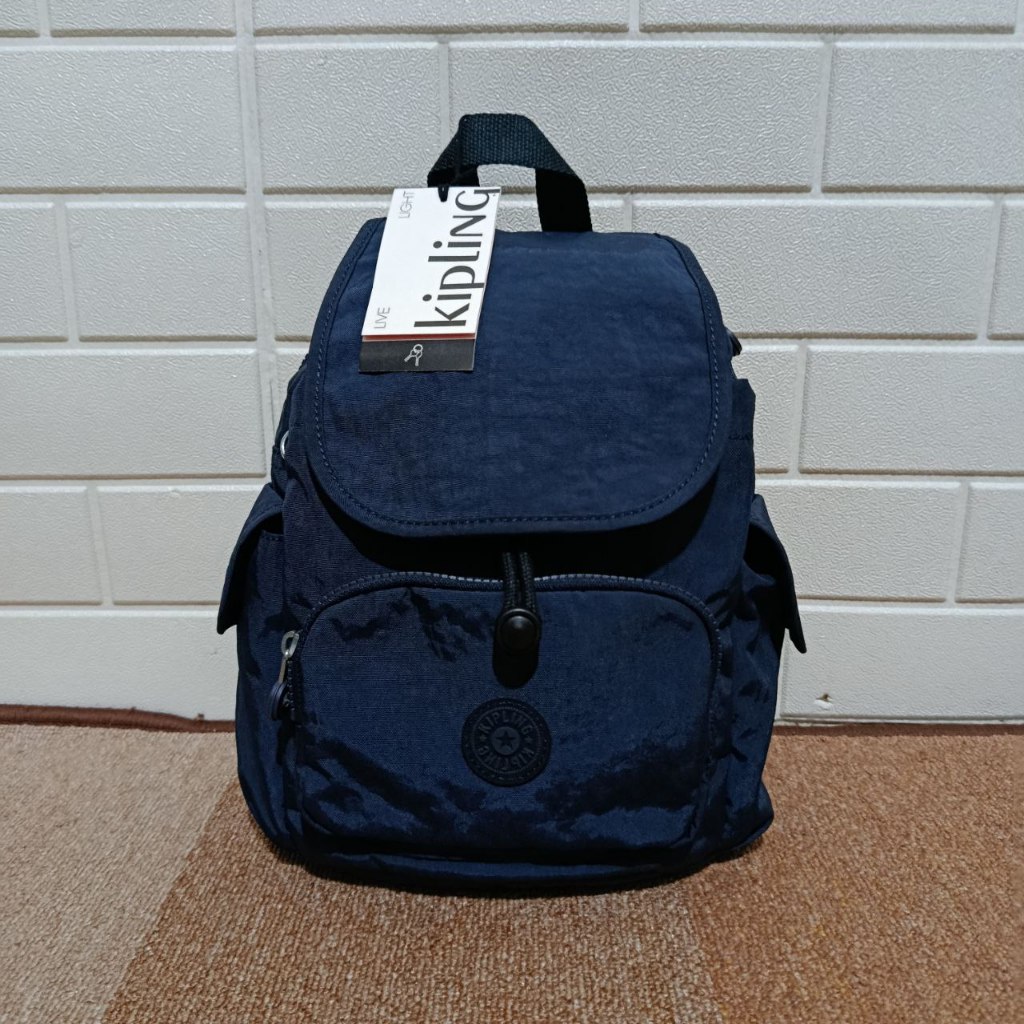 Tas Kipling City Pack Mini Backpack Original Blue Blue 2 Ransel Kecil Wanita Daily Bag Campus
