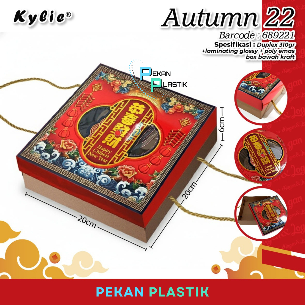 Box Imlek | Dus Kue Imlek Box Autumn | Kotak Kue Imlek