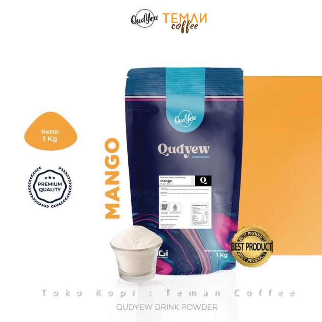 Bubuk Minuman Kekinian Qudyew / Qudyew Powder Drink  Mango 1 kg