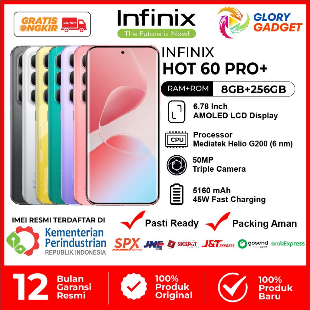 Infinix Hot 60 Pro+ Plus [8GB+256GB] - Garansi Resmi 1 Tahun