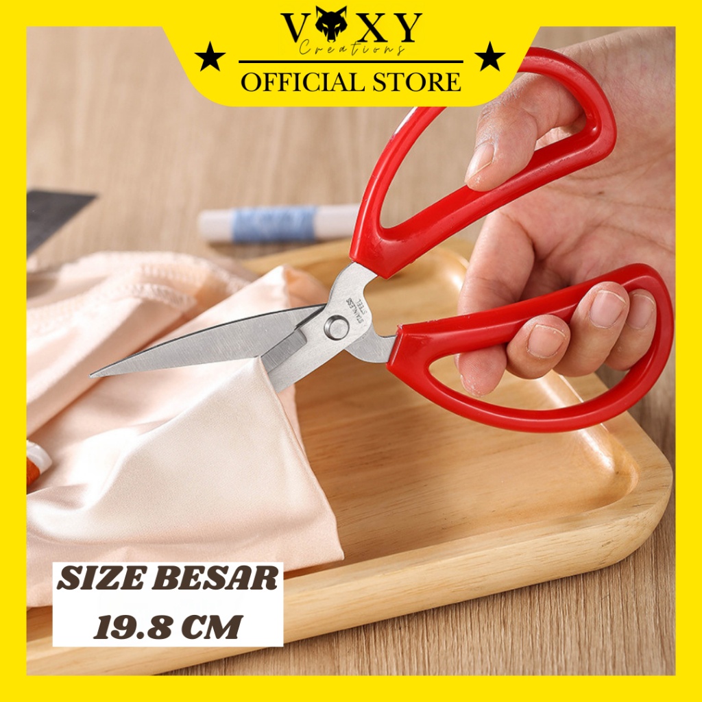 Gunting Kodok Kain 19.8 Cm / Gunting Kodok Potong Bahan Kain / Gunting Benang Stainles Serbaguna