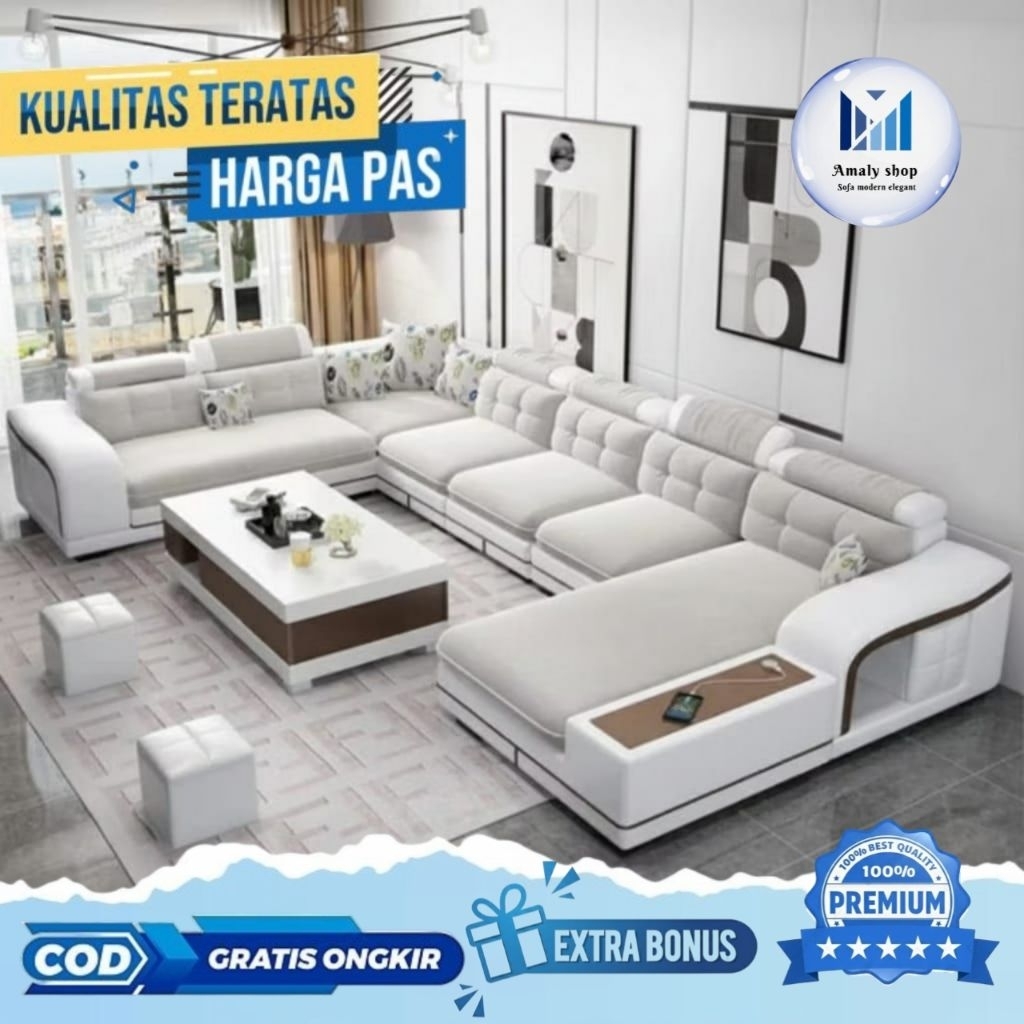 Sofa Minimalis U Modern Kursi Ruang Tamu Minimalis