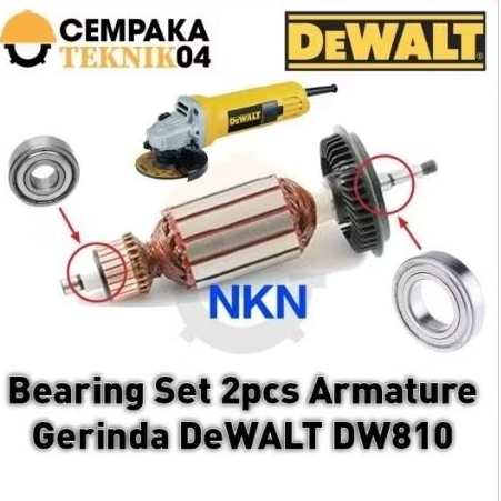 sepasang bearing gerinda dewalt dw 810(NKN)laher gerinda  dewalt dw 810