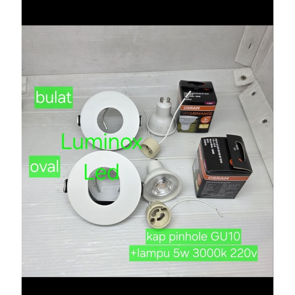 downlight pinhole oval 7w 5w 3000k 4000k gu10 / kap spot GU10 led osram sylvania 5watt 7watt 220volt