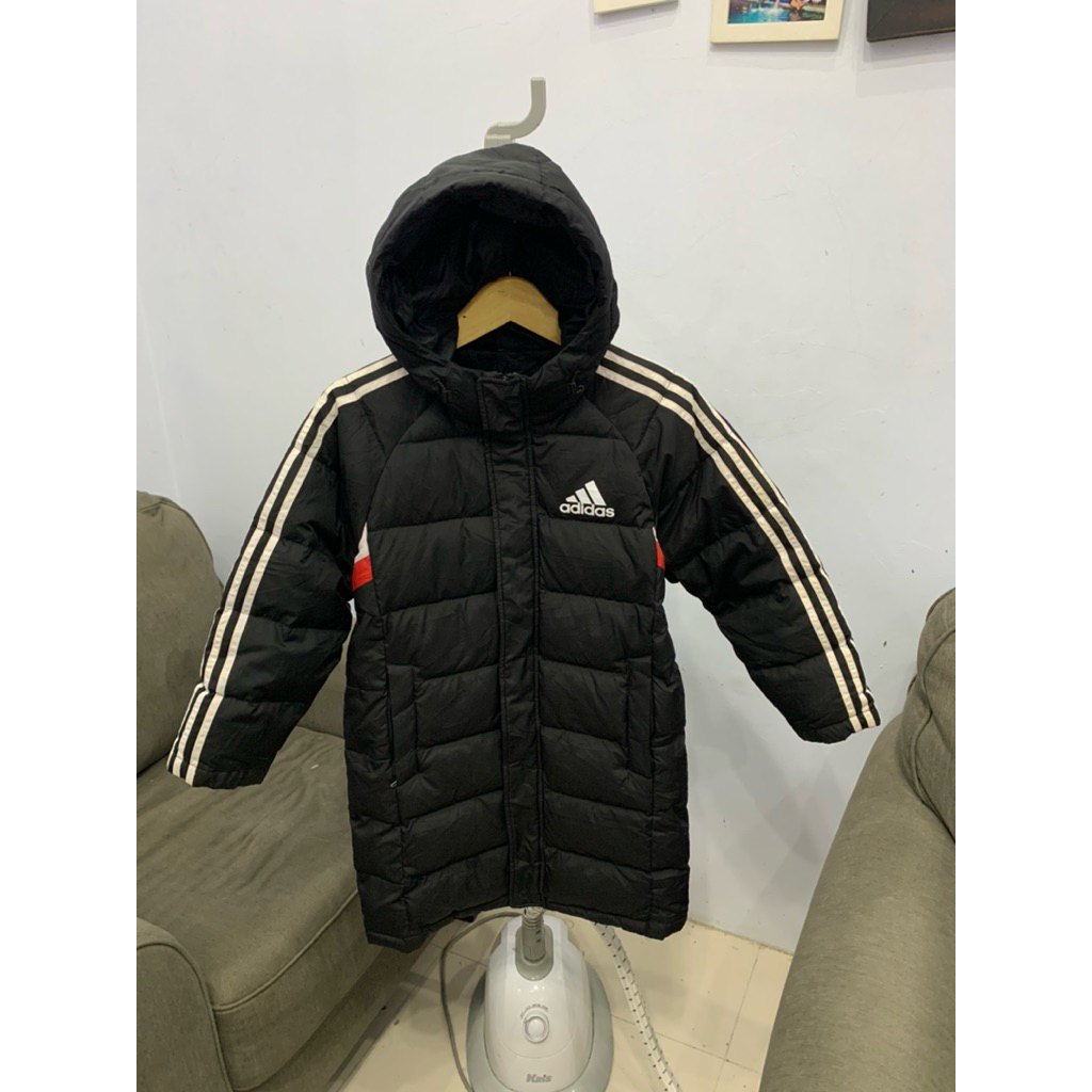 Adidas long down jacket