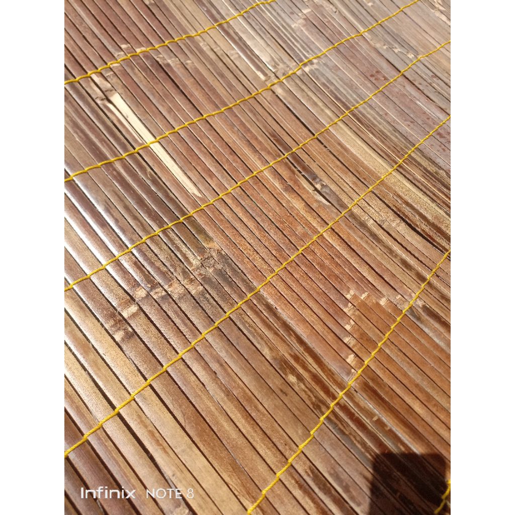 Kerey tirai kulit bambu penghalang panas hujan debu atau dekorasi rumah