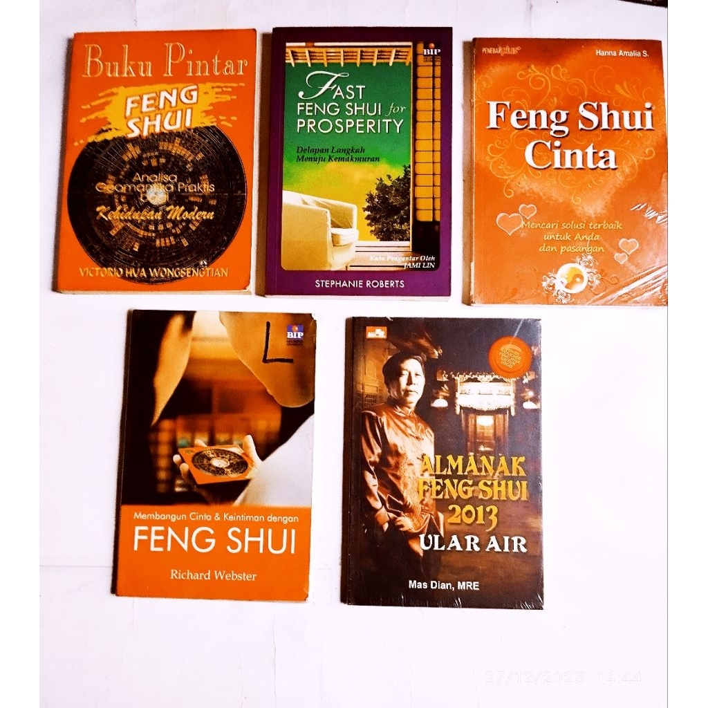 Buku Feng Shui; BUKU PINTAR FENG SHUI, FAST FENG SHUI for PROSPERITY, FENG SHUI CINTA, ALMANAK FENG 