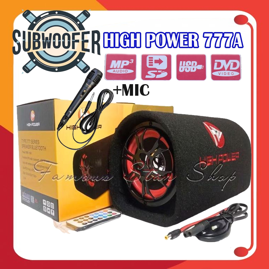 Speaker Bluetooth HIGH POWER TYPE 777 A Subwoofer 10,,+MIC