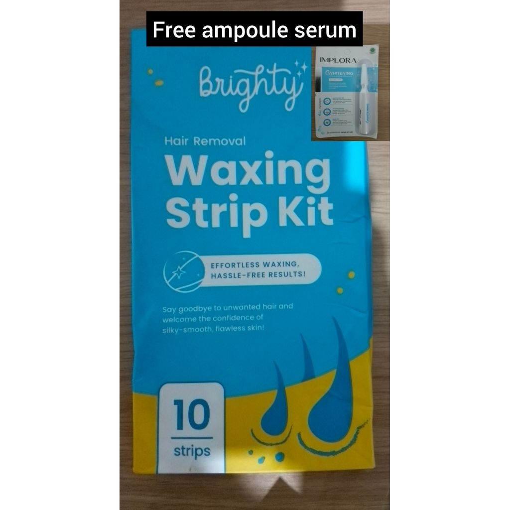 Brighty Waxing Strip Kit (PRELOVED) free ampoule serum