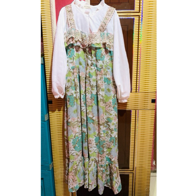 Baju Dress Wanita Motif Bunga