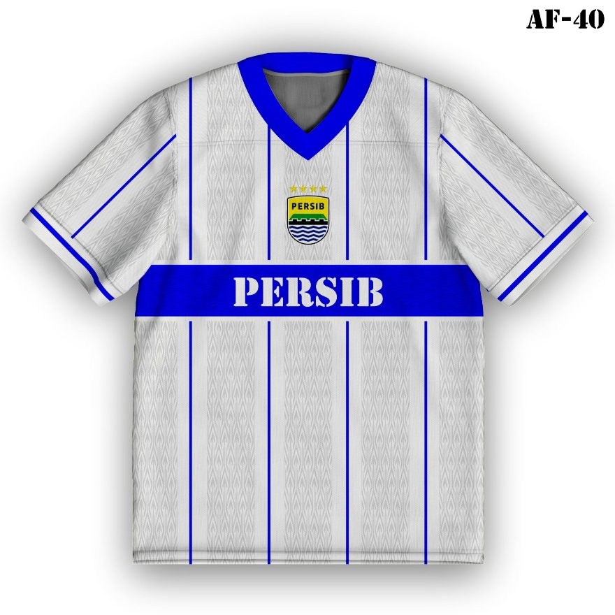 Jersey Oversize Persib White Line Horizontal Sportswear Special Edition | Jersey Bola AF-40